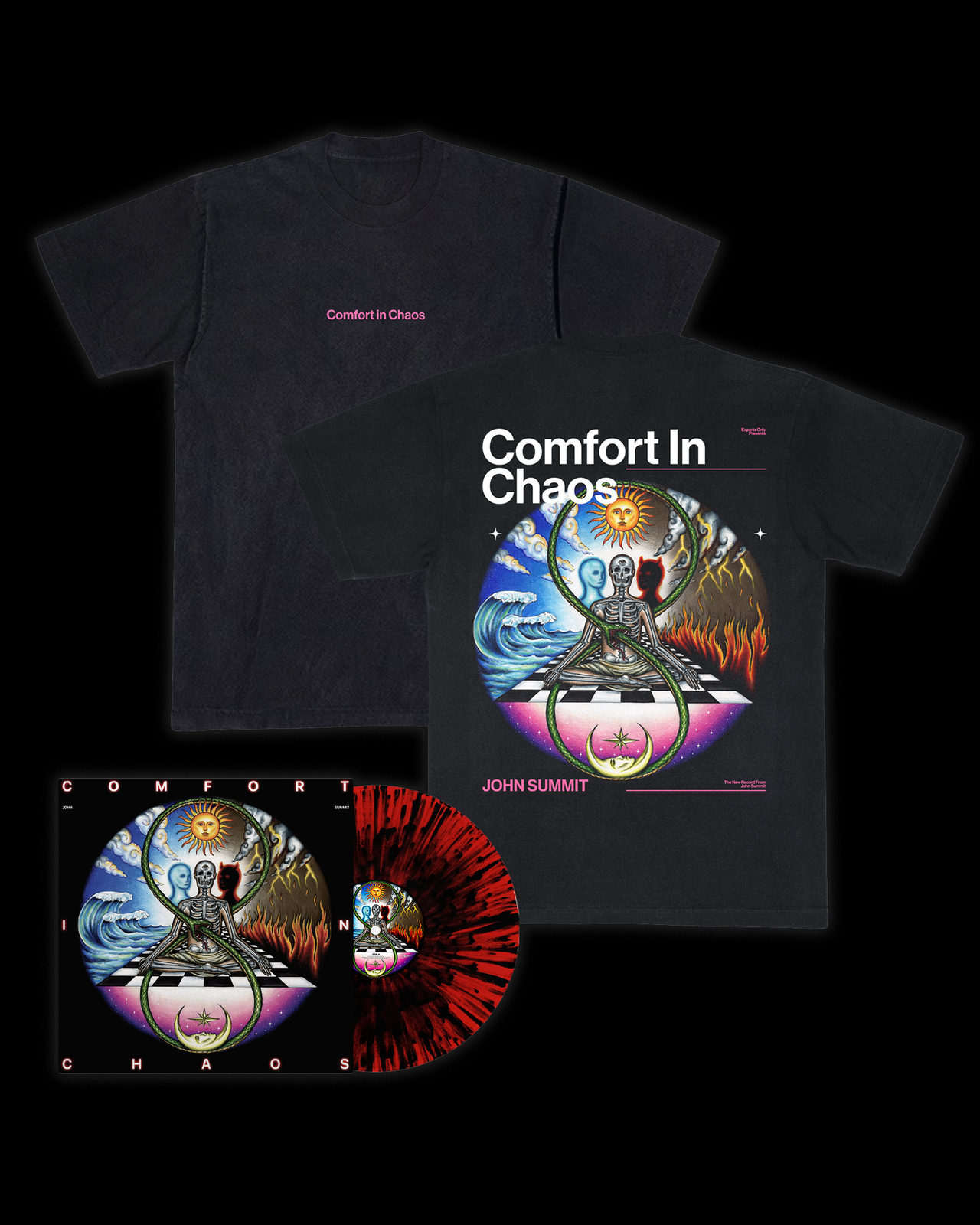 Comfort in Chaos T-shirt + Chaos Vinyl