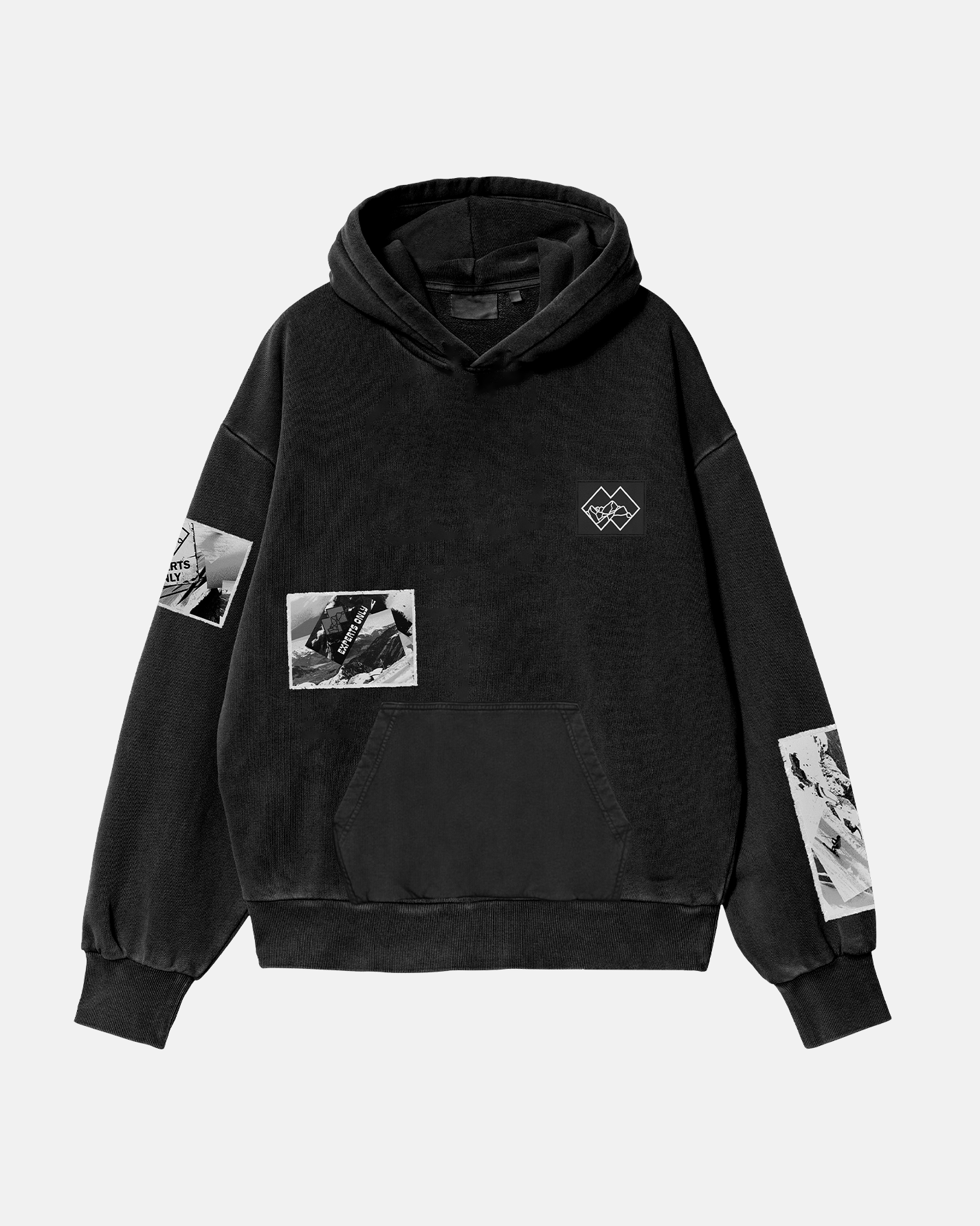 Experts Only Black Diamond Patch Hoodie - John Summit Experts Only Black Diamond Patch Hoodie - John Summit